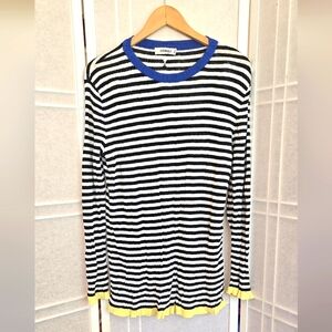 ISEBERG  white black striped sweater viscose